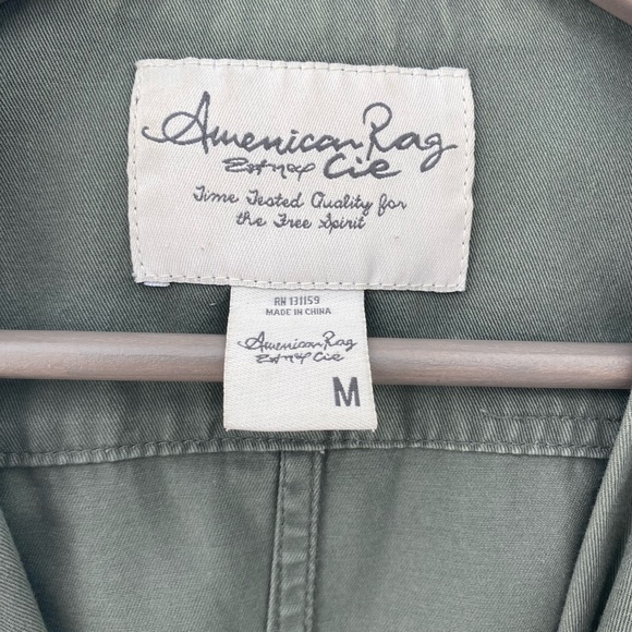 American Rag Army Green Hooded Utility Jacket - Picture 4 of 4